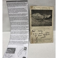 Everest Expedition 1924 postcard from Captain John Noel with 1924 cancellation and printed relating ... 