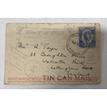 Tonga tin can mail franked envelope with Toga stamp. 1935.