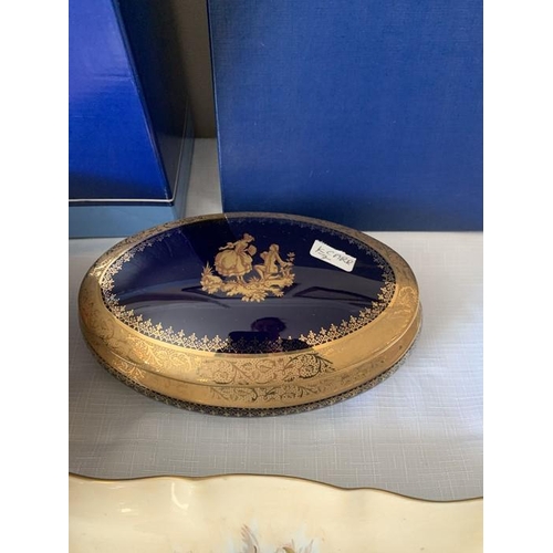 307 - Ceramics to include Aynsley Orchard Gold boxed bowl 26cms d and plate 26cms d, Aynsley oblong dish  ... 