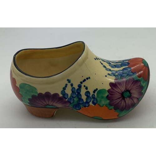 354 - A Clarice Cliff  Bizarre Gay Day pattern clog. 12cms L.