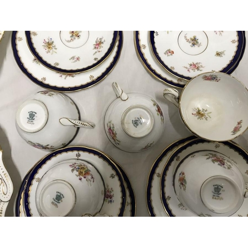 363 - Coalport part tea services. 40 pieces. 12 cups saucers and side plates, 2 cake plates, milk jug and ... 