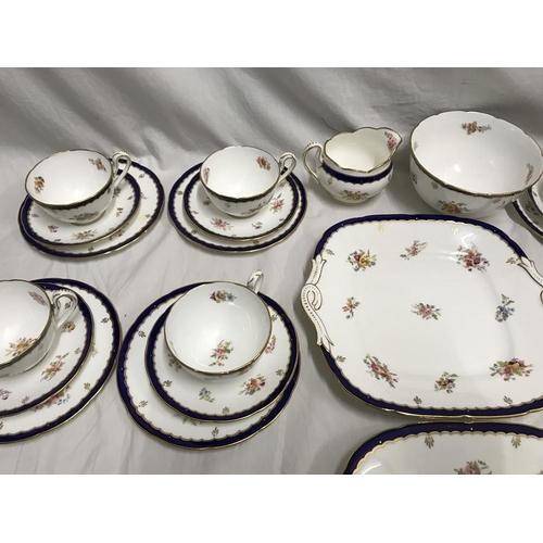 363 - Coalport part tea services. 40 pieces. 12 cups saucers and side plates, 2 cake plates, milk jug and ... 