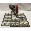 Stereoscope with a boxed collection of 10 viewing cards, Norway country scenes by Keystone View Comp... 