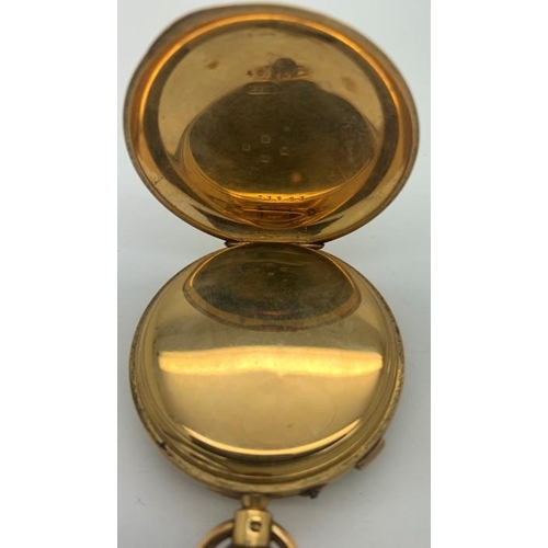 716 - An 18ct gold cased pocket watch. Maker Charles John Hall Marlow, London 1916. 130.2gms total weight.... 