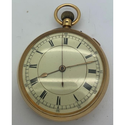 716 - An 18ct gold cased pocket watch. Maker Charles John Hall Marlow, London 1916. 130.2gms total weight.... 