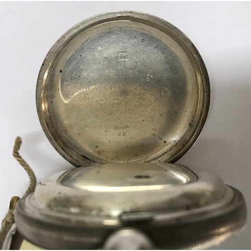 730 - Waltham silver cased pocket watch, Am Watch Co, hallmarked A.L.D Birmingham 1927. Fattorini and Sons... 