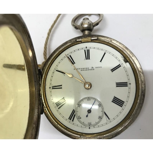 730 - Waltham silver cased pocket watch, Am Watch Co, hallmarked A.L.D Birmingham 1927. Fattorini and Sons... 