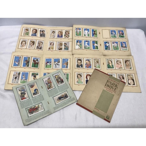 757 - Park Drive cigarette card albums, Sporting, Stage and Film, x 4 albums, one empty album and one Will... 