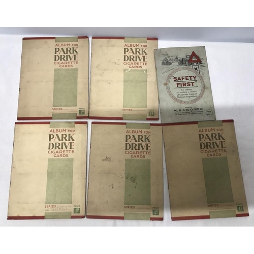 757 - Park Drive cigarette card albums, Sporting, Stage and Film, x 4 albums, one empty album and one Will... 