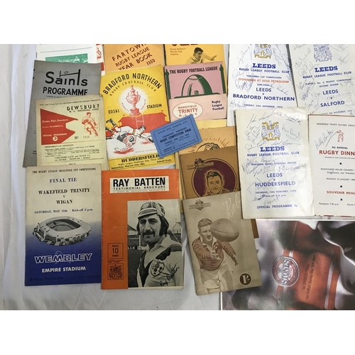 764 - Collection of 1950/60's era Rugby League programmes and later 2000's International programmes and Ch... 