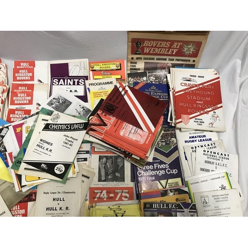 765 - Large collection of Rugby League programmes, 1970/80'. Hull Kingston Rovers and Hull FC home and awa... 