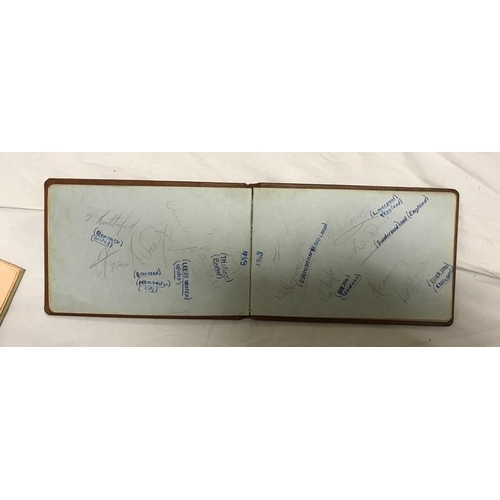 768 - Autograph books, four books containing multiple autographs including Huddersfield Town FC, England &... 