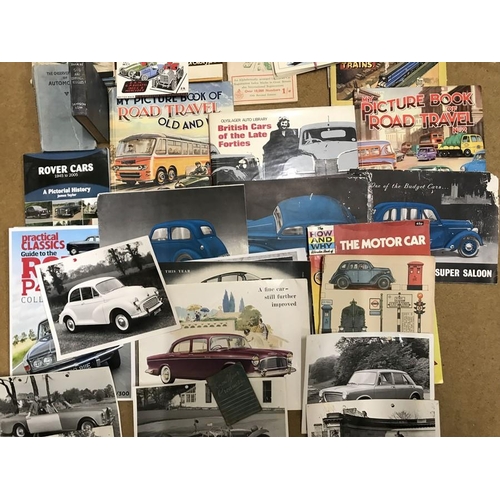 771 - Selection of motoring ephemera, books, magazines, vintage car photographs.