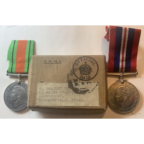 780 - WW II War and Defence medals in original box,