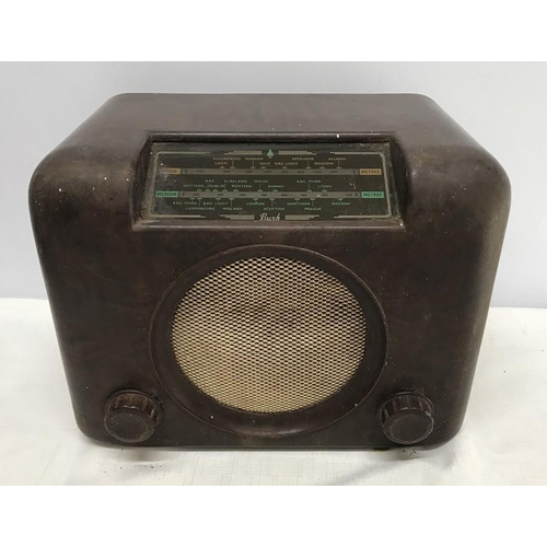 783 - Bush Bakelite radio type D.A.C. 90A. 30 w x 23 h x 18cms d.