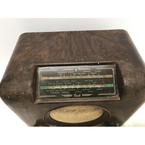 783 - Bush Bakelite radio type D.A.C. 90A. 30 w x 23 h x 18cms d.