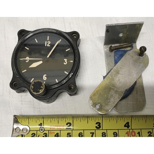 785 - World War II aircraft cockpit 8 day clock, Mk 4. 6A, working order, 6cms w.