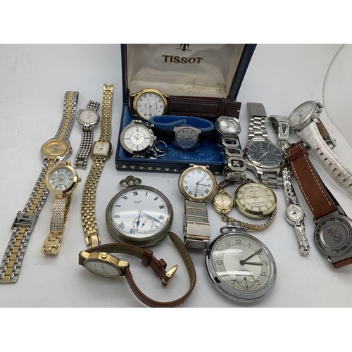 80 - A quantity of vintage watches to include Tissot Automatic Seastar Seven in box, Horus ladies, Limit ... 