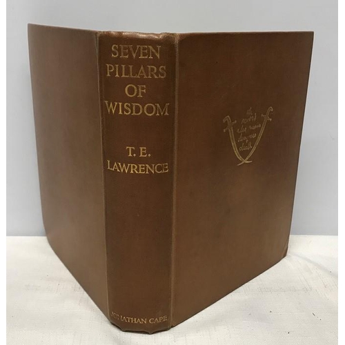 804 - Book, T.E Lawrence, Seven Pillars of Wisdom. Jonathan Cape printer fourth impression August 1935.