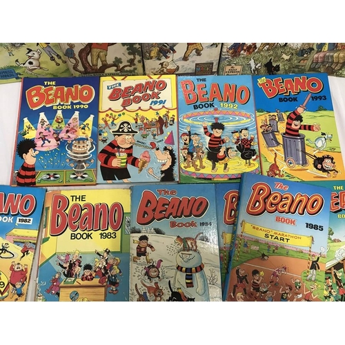 809 - Selection of children's annuals, 5 x Rupert Bear, 1950/60's, 12 Beano annuals 1982 to 1993. Battle o... 