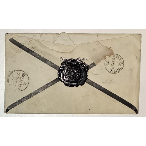 816 - An empty stamped envelope from King Edward VII dated 1872 and initialled ‘A.E.’ to Person unknown ‘t... 