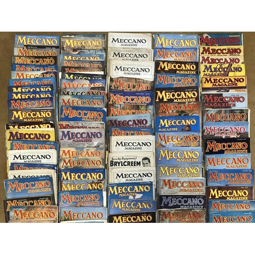 836 - A large collection of Meccano magazines from the 1930's and 40's era. 118 magazines in total with so... 