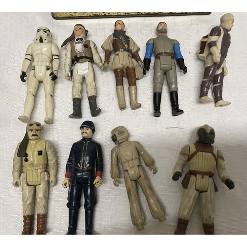 839 - Collection of nine Star Wars action figures L.F.L 1980's, playworn, together with a Wills Bulwark cu... 