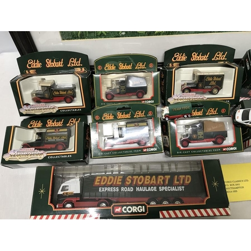 841 - Corgi diecast vehicles collection of Eddie Stobart Road Haulage truck and vans boxed together with a... 