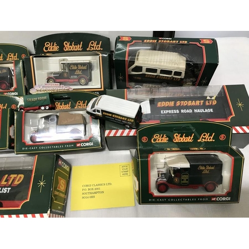 841 - Corgi diecast vehicles collection of Eddie Stobart Road Haulage truck and vans boxed together with a... 