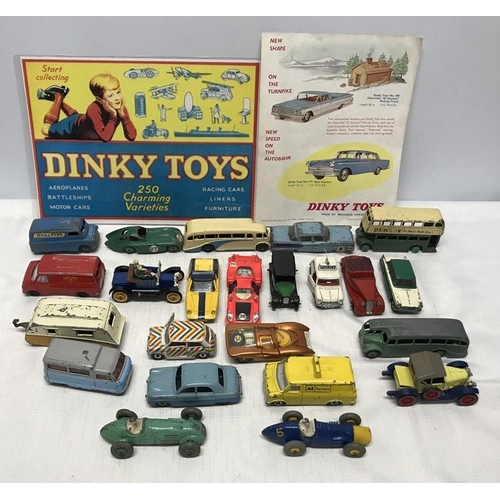 847 - Collection of Dinky diecast vehicles, 1950's-60's including Formula racing cars together with a pamp... 