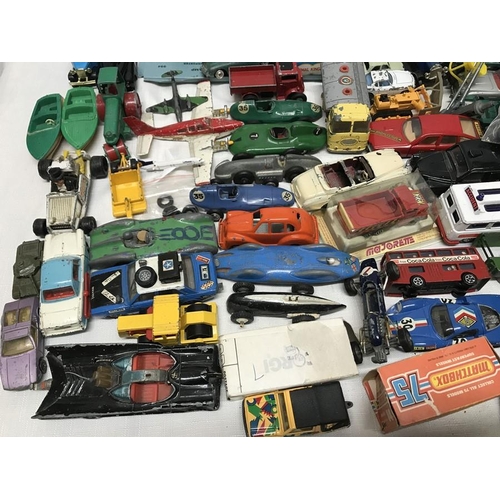 848 - Large collection of playworn Dinky, Corgi, Lesney and some others makes, diecast vehicles including ... 