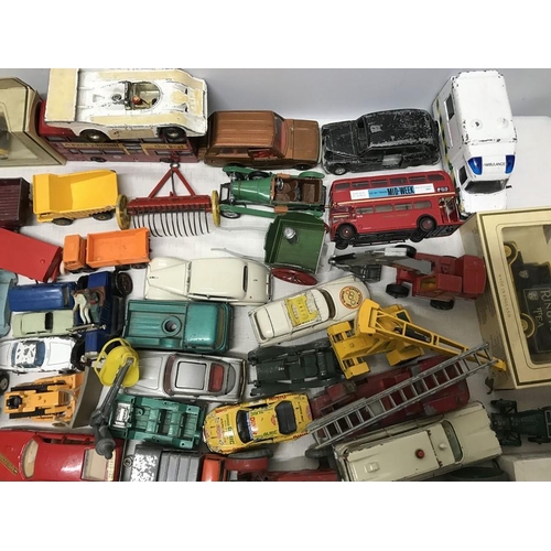 848 - Large collection of playworn Dinky, Corgi, Lesney and some others makes, diecast vehicles including ... 