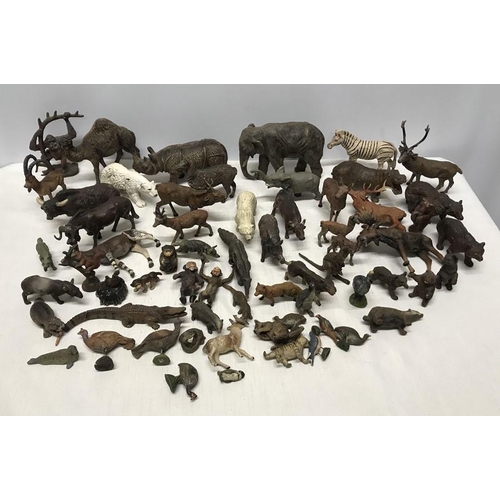 851 - Large collection of Elastolin and other pre war composition figures, Wild Animals.