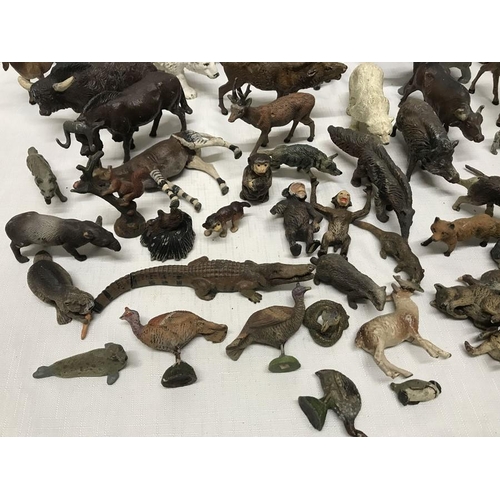 851 - Large collection of Elastolin and other pre war composition figures, Wild Animals.