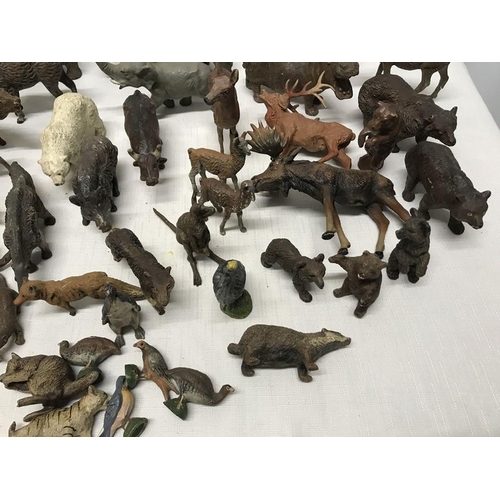 851 - Large collection of Elastolin and other pre war composition figures, Wild Animals.