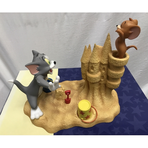 250A - A Wedgwood Tom and Jerry figure, King of the castle. 20cms h, base 23 x 25cms. Mint and boxed.