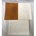 Signed personal letter from Yorkshire artist Joe Scarborough with sketch drawings drawn circa 1972.
