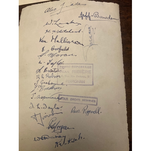 766 - Collection of cricket programmes and magazines, signed photos, MCC South Africa 1956, signed paper w... 