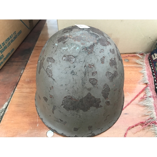 786 - A WW II Italian Military helmet.