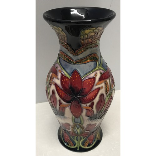 23 - Moorcroft Delonix  Shirley Hayes design vase. 19.5cm h, circa 2002.