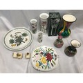 Pottery selection to include Portmeirion Botanic Gardens plate 31cm d, tall vase with box 23cm h, me... 