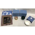 Wedgwood selection to include a Prunus square tray 20cm, a Clio circular box 7.5cm d, a small Rosehi... 