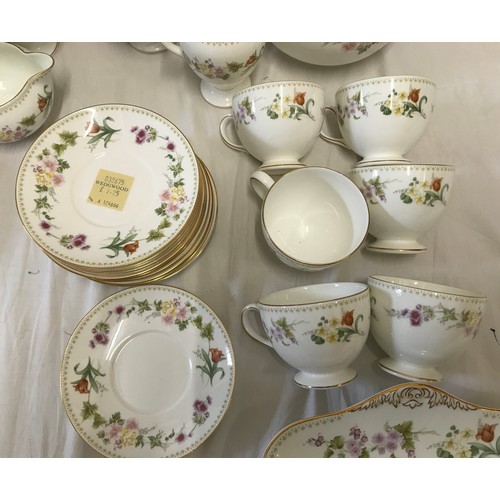 92 - A Wedgwood Mirabelle tea and coffee set to include a coffee pot, a teapot, 2 lidded pots, 2 cream ju... 