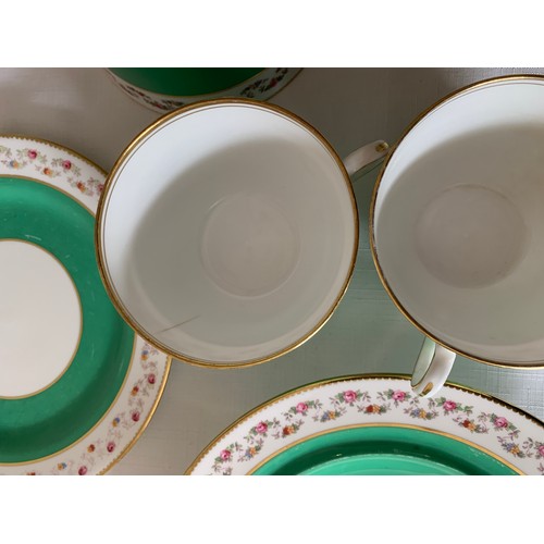 97 - A bone china Aynsley breakfast service retailed by T. Goode and Co Ltd, London. To include a lidded ... 