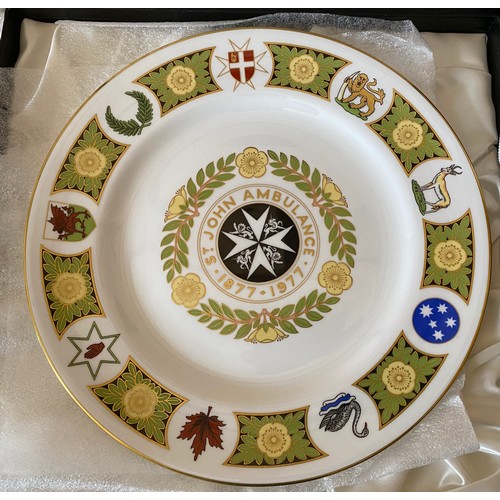 99 - A St. John Ambulance Centenary Plate 1877-1977 by Spode 27cms d and a St. John Ophthalmic Hospital J... 