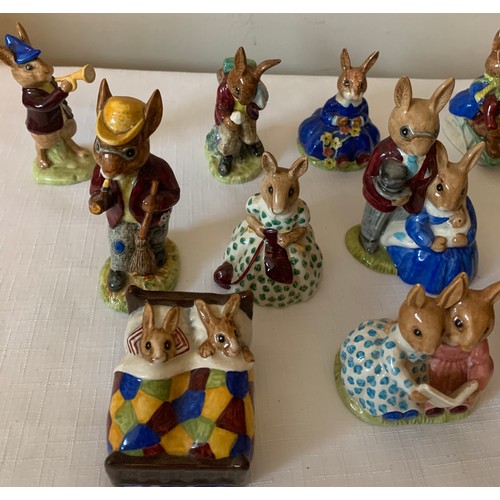 124 - Fourteen Royal Doulton Bunnykins figures to include Storytime, Tally Ho, Sleepytime, Grandpa's Story... 