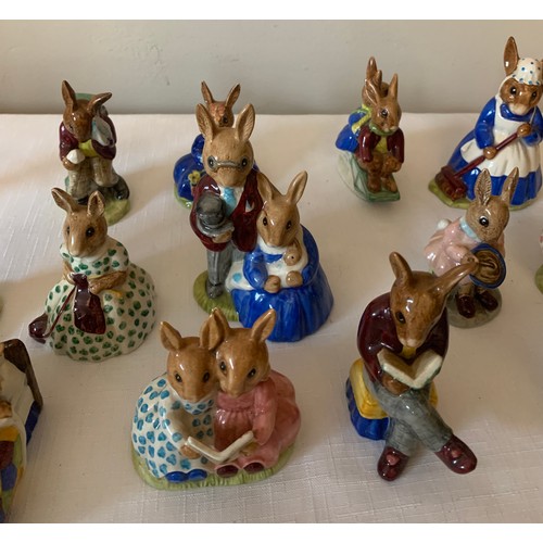 124 - Fourteen Royal Doulton Bunnykins figures to include Storytime, Tally Ho, Sleepytime, Grandpa's Story... 