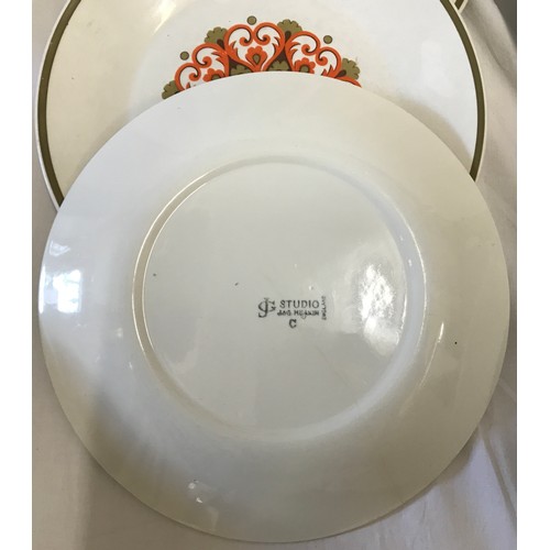 135 - J G Meakin mid century dinner ware and part cofffee set to include 2 x tureens, meat plate 30.5cms, ... 