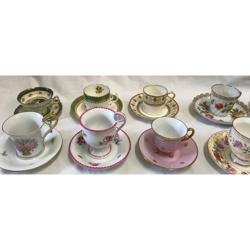 162 - A collection of 26 fine china cups and saucers to include, Royal Worcester, Wedgewood, Limoges, Dres... 