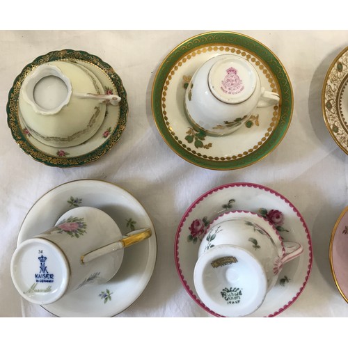 162 - A collection of 26 fine china cups and saucers to include, Royal Worcester, Wedgewood, Limoges, Dres... 